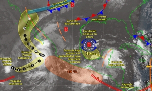 Priscila como hurac&aacute;n categor&iacute;a 2 originar&aacute; lluvias puntuales intensas en el centro y sur de Sinaloa