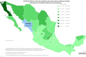 México reportó la suma de 19 mil 359 casos activos estimados de Covid-19
