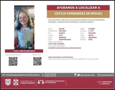 Ayuda a localizar a Cecilia; desapareci&oacute; en la CDMX