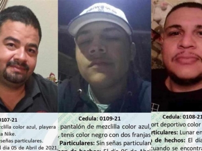 Comisi&oacute;n Estatal de B&uacute;squeda de Personas Desaparecidas emite alerta por desaparici&oacute;n de tres hombres