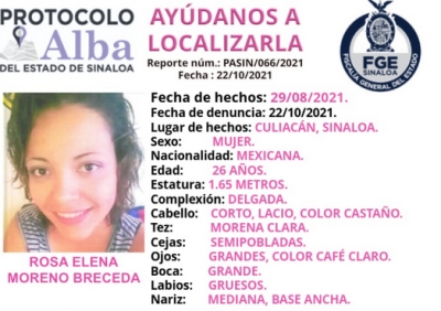Desaparece mujer de 26 a&ntilde;os en Culiac&aacute;n