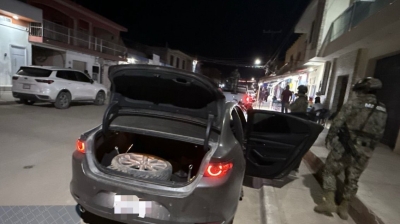 En Escuinapa, Grupo Interinstitucional asegura vehículo robado y municiones