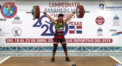 El pesista sinaloense Ad&aacute;n Hern&aacute;ndez levanta tres bronces en Campeonato Panamericano