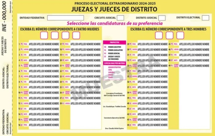INE abaratar&aacute; el papel para las boletas; Elecci&oacute;n Judicial de 2025