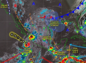 Mientras se debilita el huracán Fossie, dejará lluvias intensas en Sinaloa y Nayarit, hoy