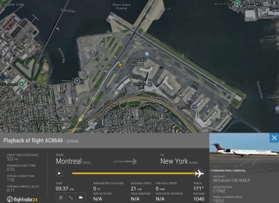 Un avi&oacute;n de Air Canad&aacute; choca contra un veh&iacute;culo en el aeropuerto en Nueva York