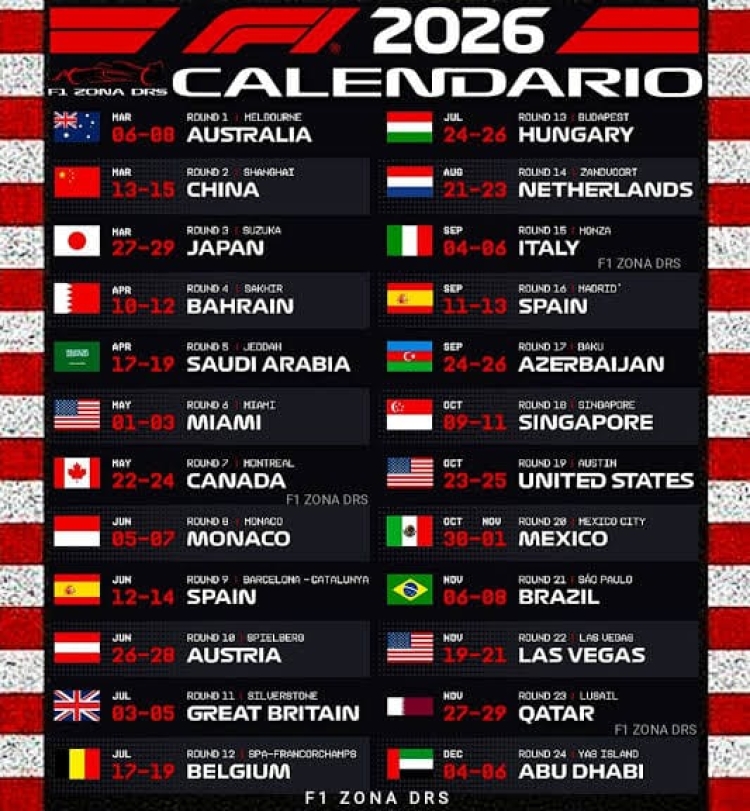 F1 mantiene cuatro sedes de Oriente Medio para 2027, pero 2026 sigue en incertidumbre