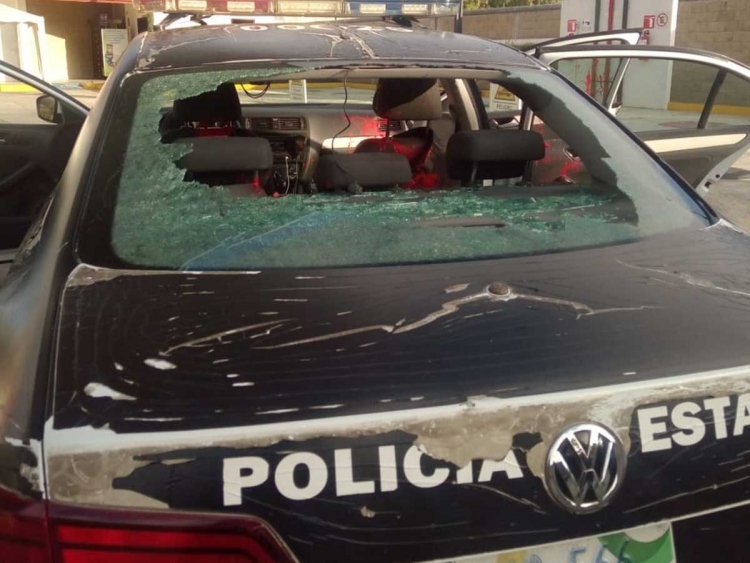 Se enfrentan estudiantes y polic&iacute;as en Tuxtla Guti&eacute;rrez