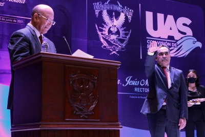 Jes&uacute;s Madue&ntilde;a Molina asumi&oacute; como rector de la UAS para el periodo 2021-2025