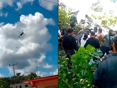 Mueren tres elementos de la Semar tras ca&iacute;da de helic&oacute;ptero en Tabasco