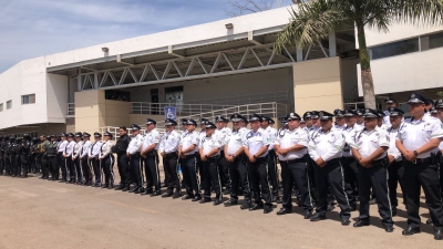Refuerzan el operativo de Tr&aacute;nsito para SS; equipan con cascos nuevos a los agentes