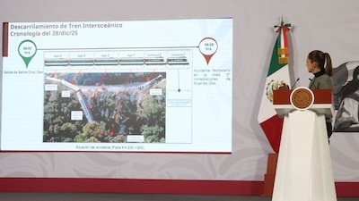 Marina descarta que hubiera da&ntilde;os en v&iacute;as donde Tren Interoce&aacute;nico se accident&oacute; en Oaxaca