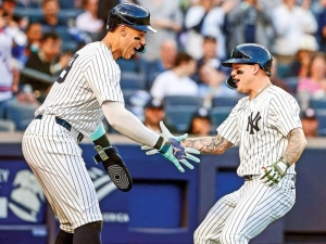 El mexicano Alex Verdugo encabeza con jonrón la victoria de Nueva York; Yankees gana 10-3 a Astros