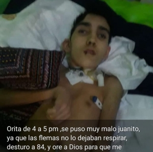 Con el coraz&oacute;n destrozado pap&aacute; de &acute;Juanito&acute; lucha para mantenerlo con vida