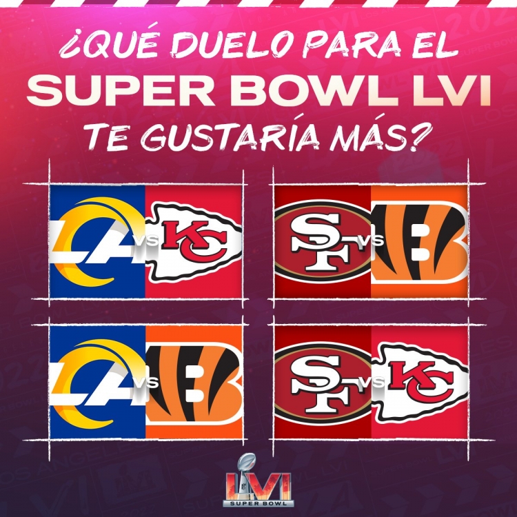 Carneros-49s y Bengal&iacute;es-Jefes a la conquista de S&uacute;per Bowl 56