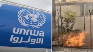Extremistas israel&iacute;es prenden fuego en oficina de la UNRWA en la zona Este de Jerusal&eacute;n
