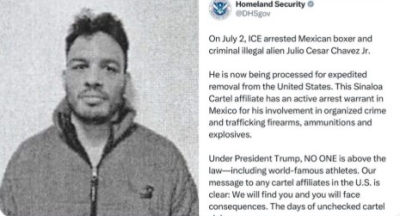 ICE detiene a Julio César Chávez Jr. en EEUU y ya está en trámite su deportación; lo acusan de nexos con el Cártel de Sinaloa