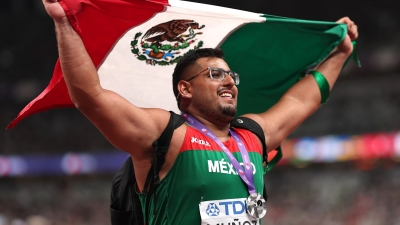 Mexicano Uziel Mu&ntilde;oz gana oro en Estonia con lanzamiento de bala