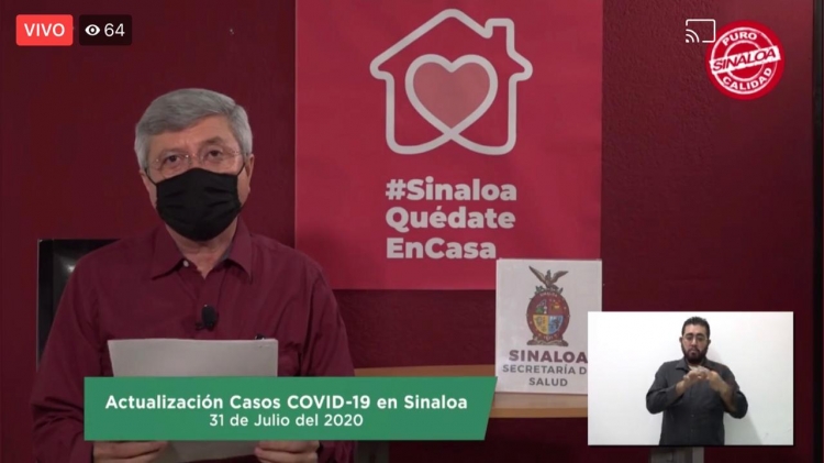 Sinaloa suma 12,890 casos confirmados de COVID-19; hay 10,001 recuperados