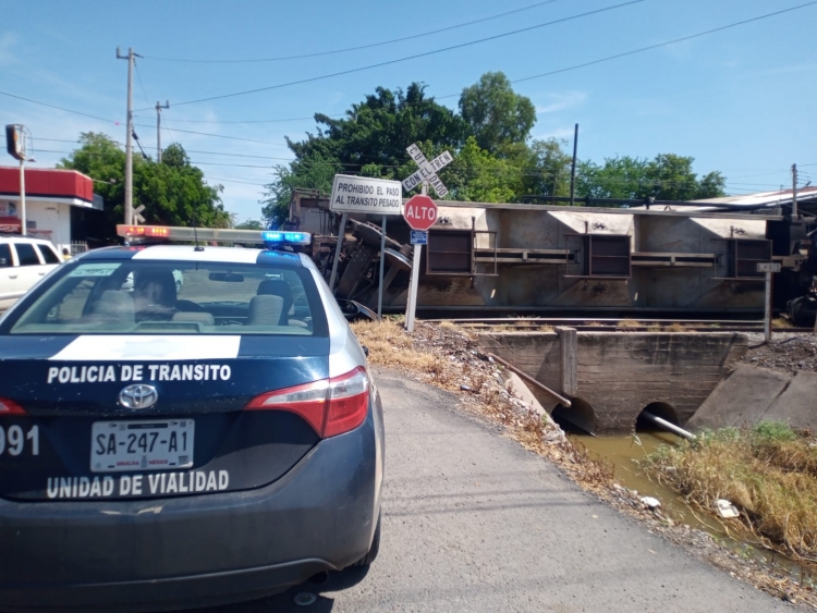 Se descarriló tren en la sindicatura de Aguaruto