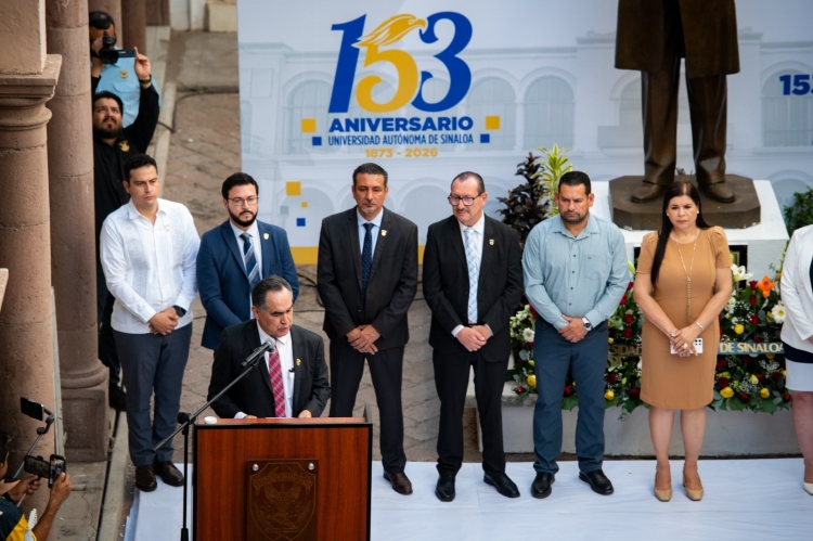 Encabeza el Rector Jes&uacute;s Madue&ntilde;a los festejos por el 153 Aniversario de la UAS