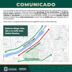 Malec&oacute;n Viejo permanecer&aacute; cerrado de oriente a poniente este domingo