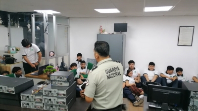 Supervisa la Guardia Nacional simulacro ante un tiroteo en un plantel educativo
