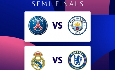 Manchester-Par&iacute;s y Real-Chelsea las semifinales de la Champions