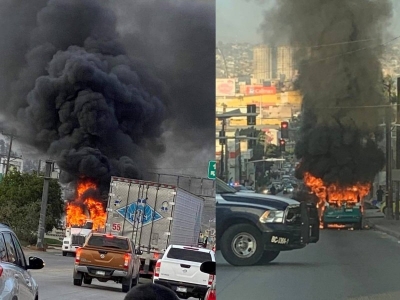Queman vehículos en Tijuana y Mexicali; hay detenidos informa la gobernadora de Baja California