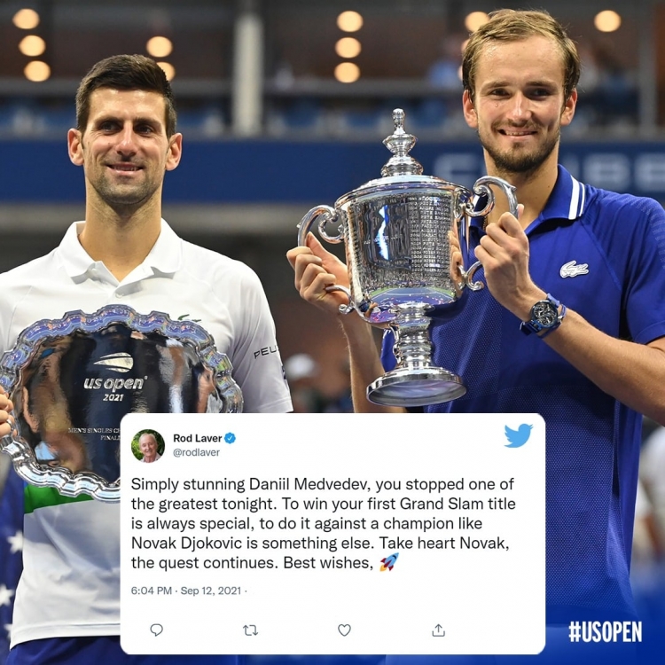 Termina Medvedev con el sueño del serbio Djokovic al ganar el Abierto de los EEUU