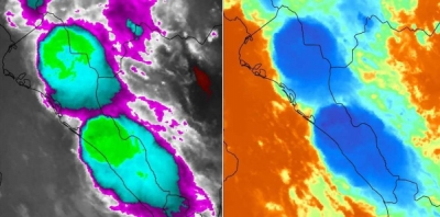 Formación de dos tormentas en el municipio: abundantes lluvias y vientos con actividad eléctrica fuerte se pronostican para Culiacán